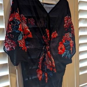 Sexy wrap blouse medium